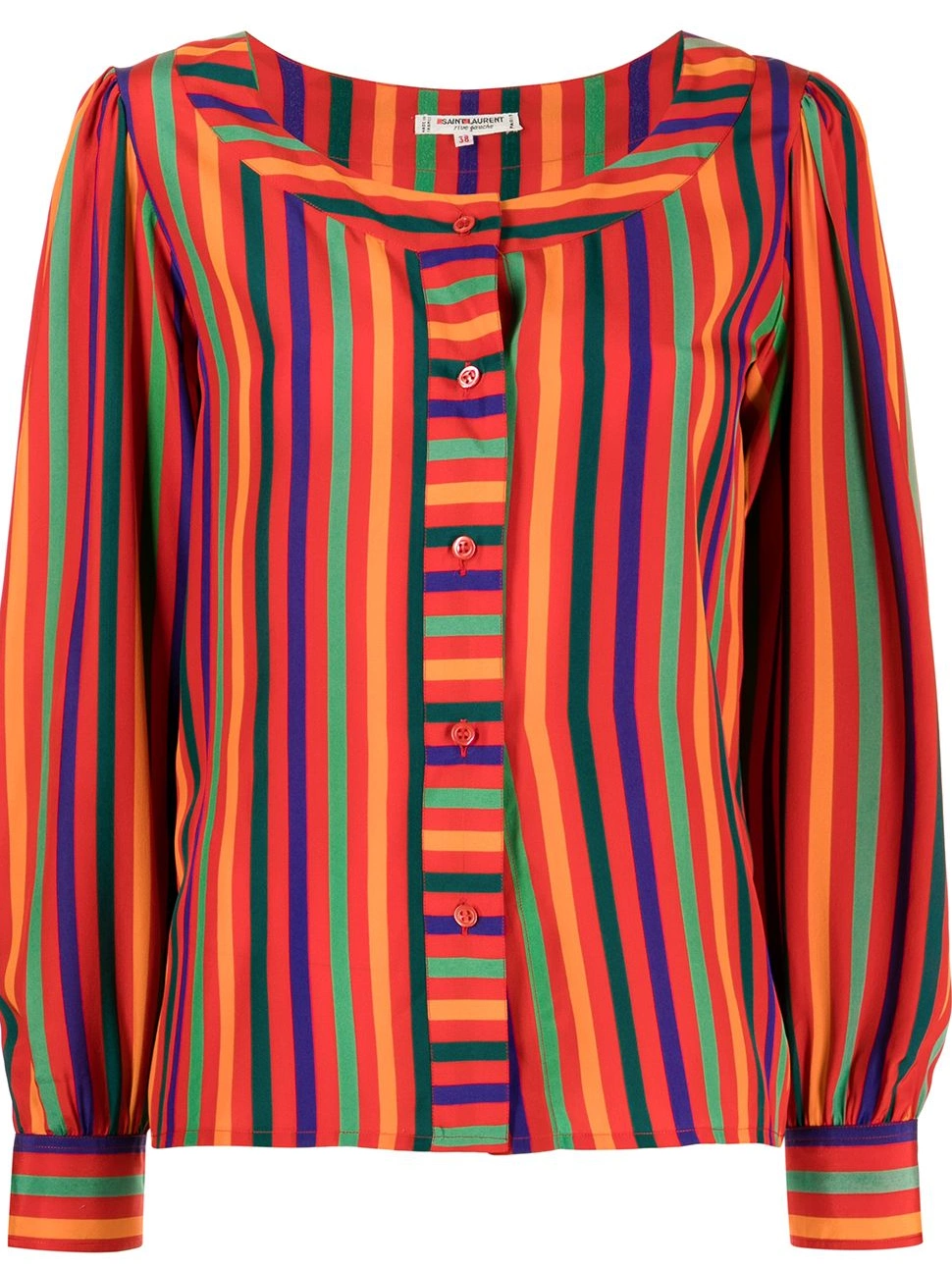 Affordable silk Versace striped blouse Women 0417